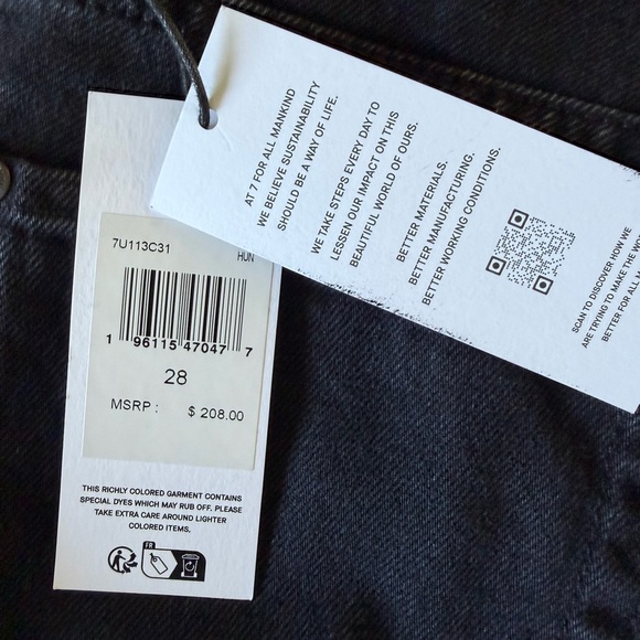 7 For All Mankind Logan Stovepipe Jeans in Thunder (28) - Picture 9 of 14
